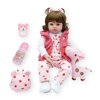 

48/60cm Silicone Reborn Doll Simulation Baby Reborn Soft Toddler Baby Toys For Girls Child Birthday Christmas Gifts