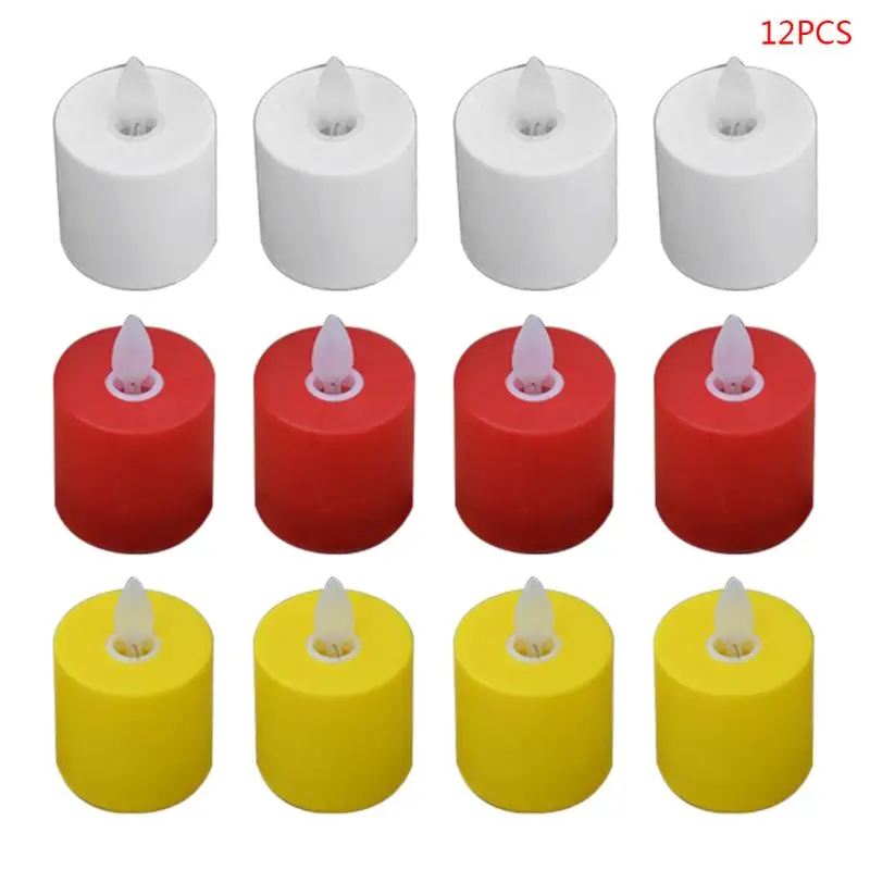 

12pcs New Creative Flameless LED Swing Electric Flickering Tea Light Candles Romantic Wedding Christmas Decor
