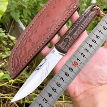 Фиксированный нож D2 лезвие G10 ручка охотничий уличный кемпинг тактический фруктовый походные охотничьи ножи спасательный EDC ручной инструмент