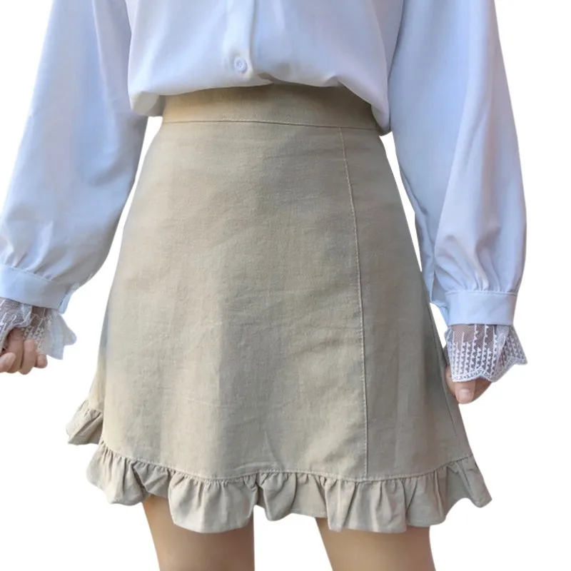 

New Summer Fashion Simple Versatile Fresh Solid Color Skirt