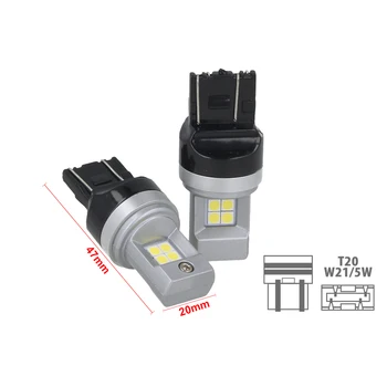 

CARALL LS5408 Led lamp T20 W21/5W 7443 8 Smd 3030 bright white compatible with attack CK car american size Ridot