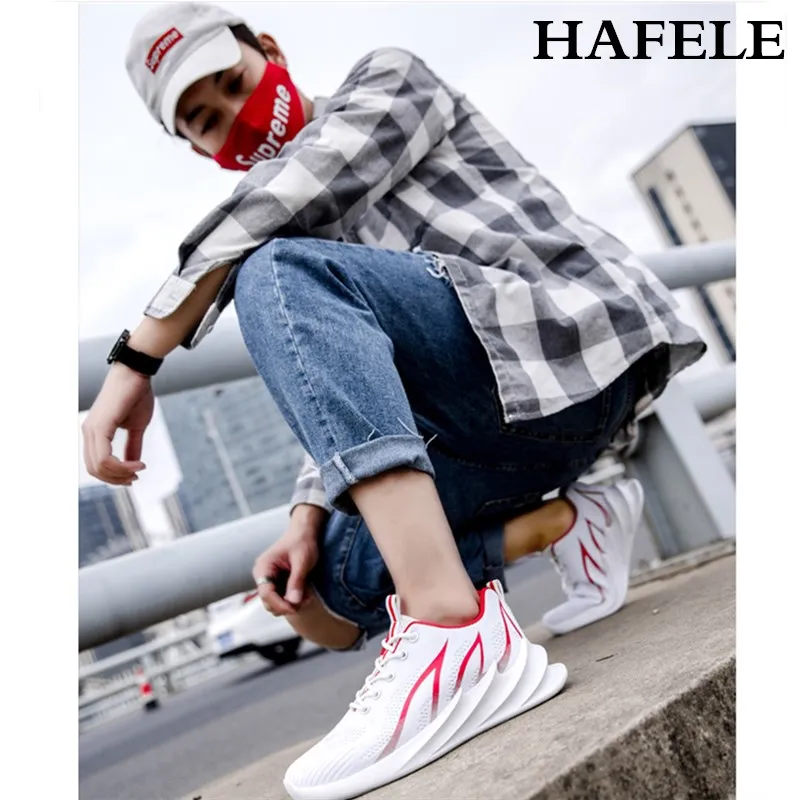 Для мужчин; повседневная обувь из дышащего материала SneakersThick дно кроссовки для бега спортивная обувь шок поглощающий свет прогулочная обувь Новая мода