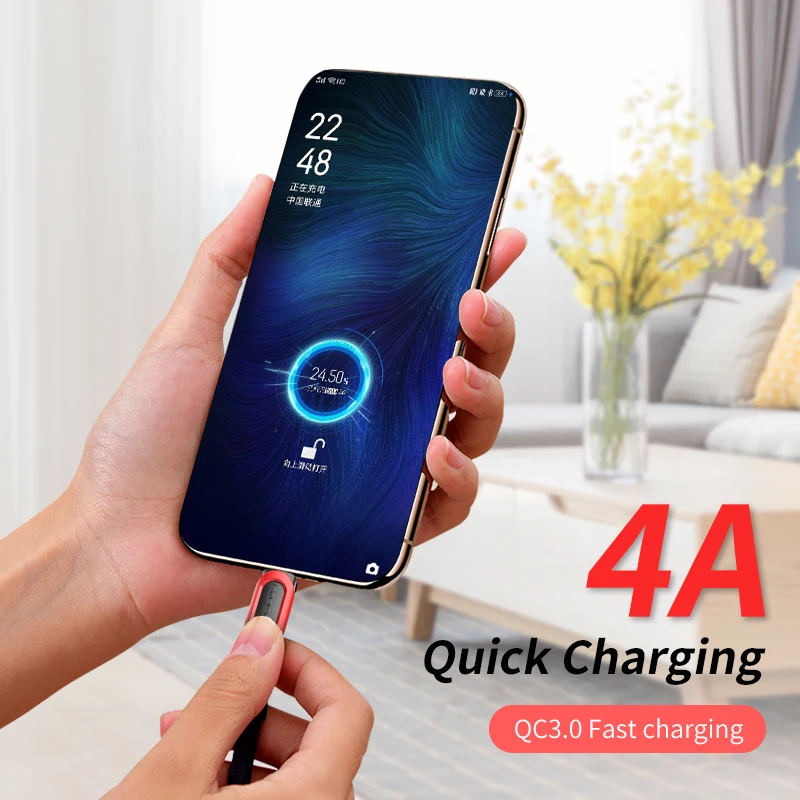 USB кабель для быстрой зарядки телефона 4 а|Кабели мобильных телефонов| |