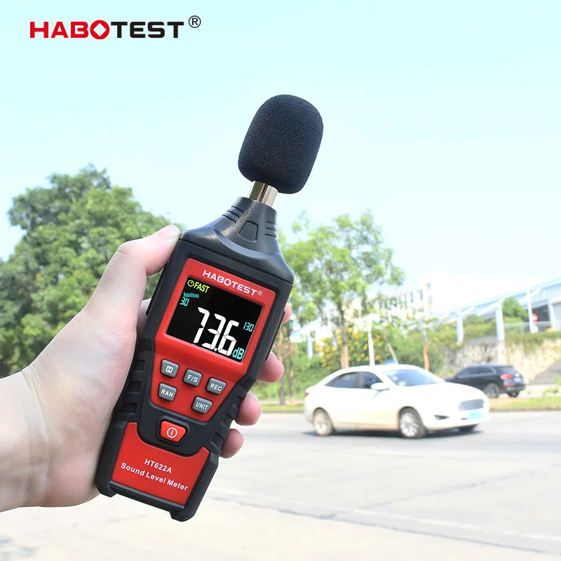 Цифровой измеритель уровня звука HT622B прибор для измерения шума с ЖК дисплеем 30 130