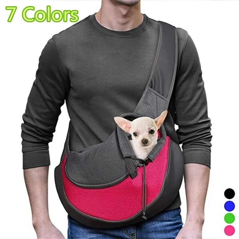 Переноска для питомцев, щенков, для путешествий, собак, сумка через плечо, сетка, Оксфорд, одиночная удобная сумка-слинг, сумка-тоут, сумка для собак, рюкзак, переноска для домашних животных