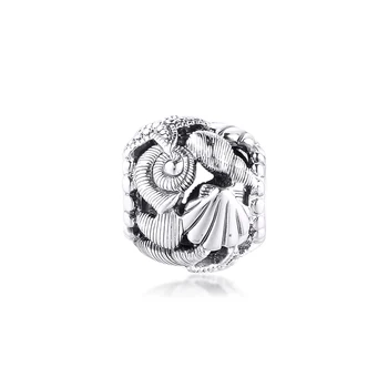 

Openwork Starfish, Shells & Hearts Charm Original 925 Silver Beads For Jewelry Making Fits Beaded Chain Bracelets Fashion Female