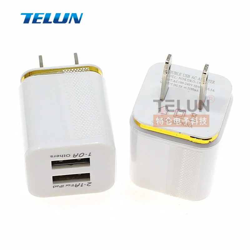 1pcs 1A+2A 3A dual USB AC110V 220V input 5V output universal mobile phone tablet charging treasure power adapter | Обустройство дома