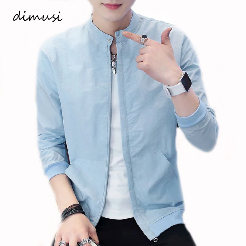 

DIMUSI Men's Bomber Jackets Casual Male Thin Outwear Breathable Sportswear Coats Summer Mens Sunscreen Slim Fit Jackets Clothing