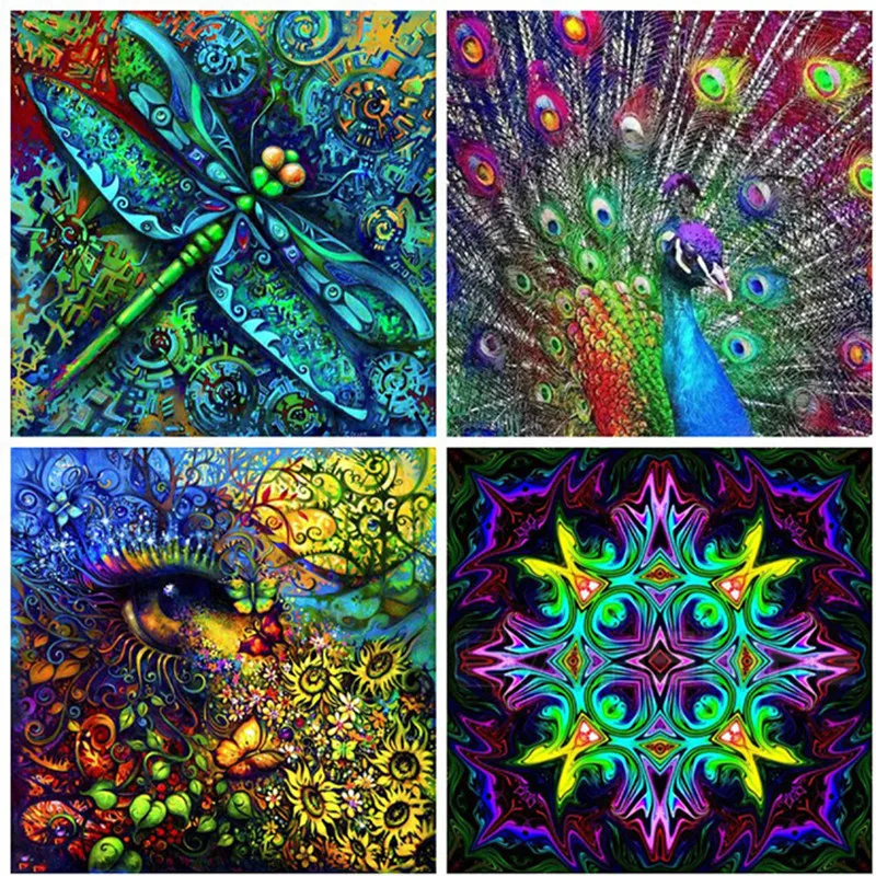 

DIY Full Drill Diamond Painting Cross Stitch Dragonfly Art 5D Diamond Mosaic Embroidery Kits Crafts Gift Home Decoration