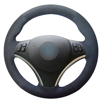 

Black Suede DIY Hand-stitched Car Steering Wheel Cover for BMW M Sport 1 Series E87 E81 E82 E88 120i 130i 120d X1 E84
