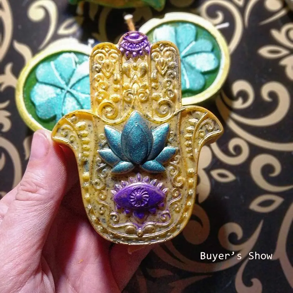 Силиконовая форма для мыла HAMSA Lotus в ладони ручная Khamsah самостоятельного