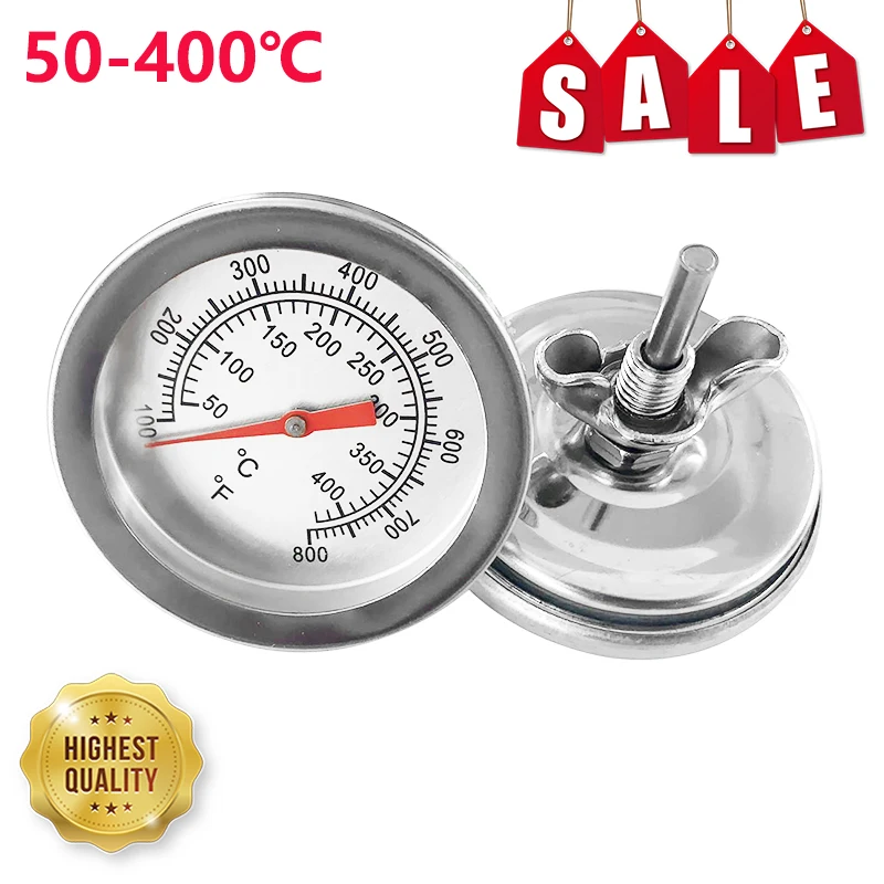 Grill Thermometer Barbecue Charcoal Pit Wood Smoker Thermometer