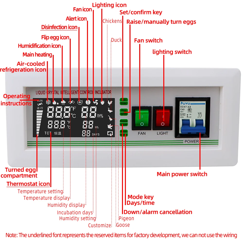 XM-18SD Incubator Controller For Chicken Duck Goose Egg Hatching