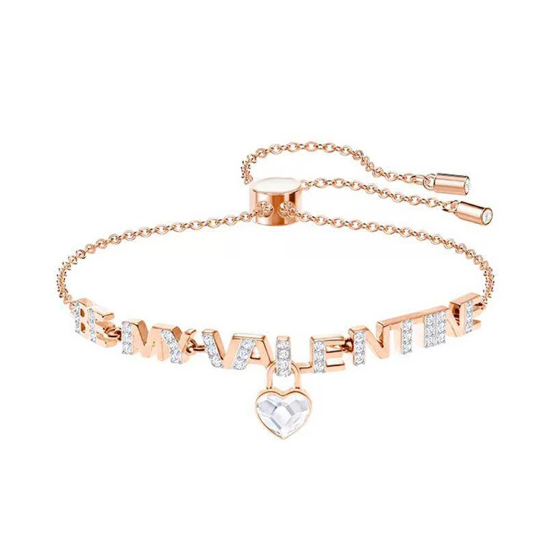 Высокое качество SWA золотой расплав в форме сердца Красочный женский браслет