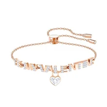 Высокое качество SWA золотой расплав в форме сердца Красочный женский браслет