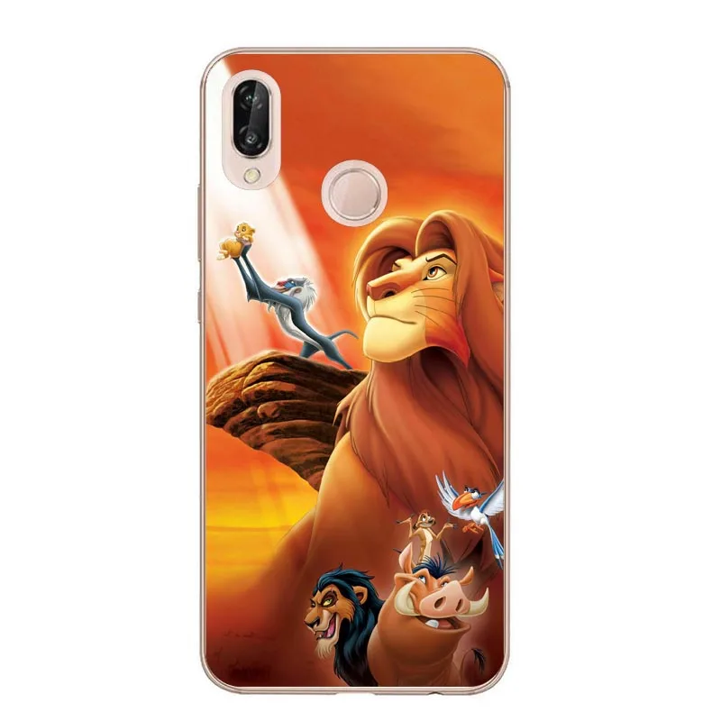 Милый Лев Король Луна Львы Simba чехол для Huawei P8 Lite P10 P10Lite P20 Lite P20Pro mate 10Lite mate 20Pro P30 Lite P30 Pro - Цвет: TPU
