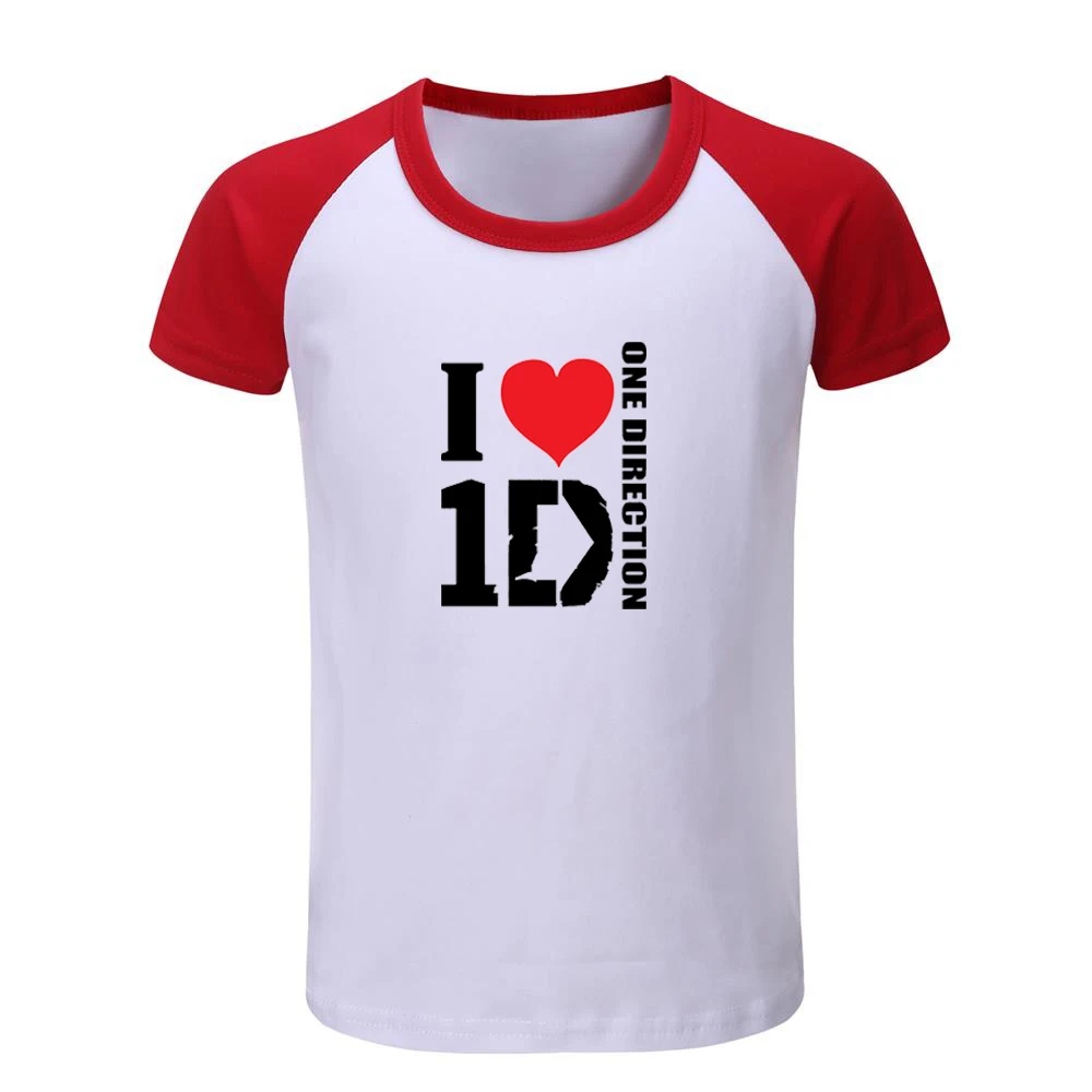 One Direction Band/Детские футболки с надписью «I love 1 D» Детские хлопковые футболки с графическим принтом топы для мальчиков и девочек, Рождественский подарок - Цвет: JeKCR157D