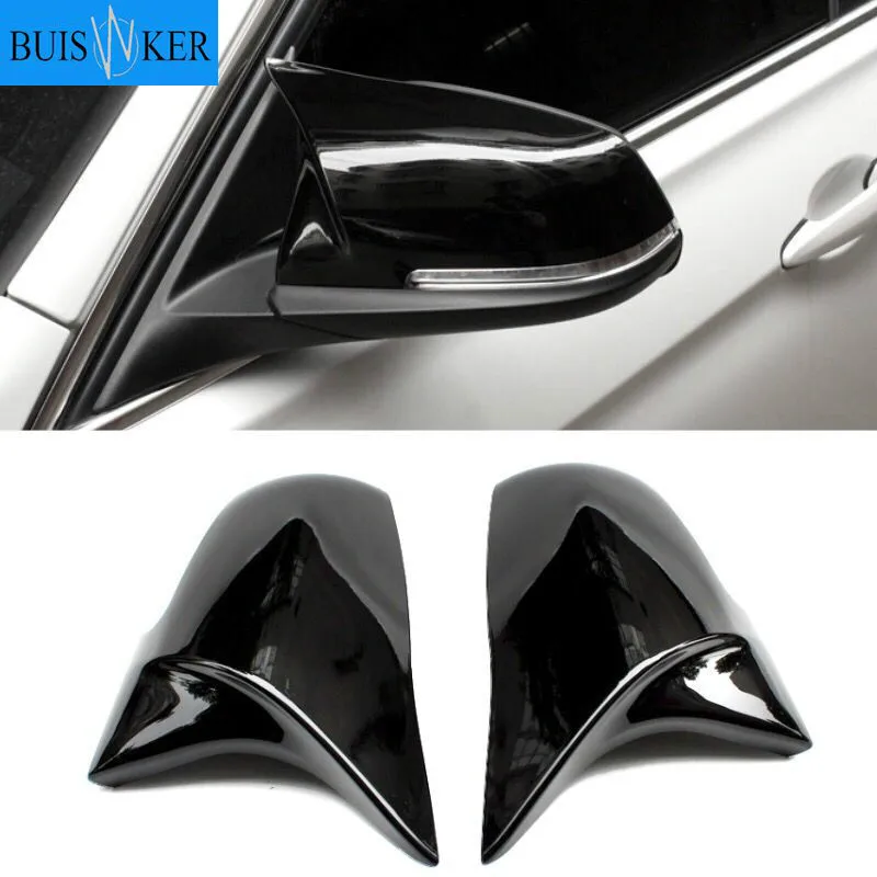 2pcs Mirror Covers Left Right Side Rearview Mirror Cover Cap For Bmw 5 6 7 Series F10 F18 F11