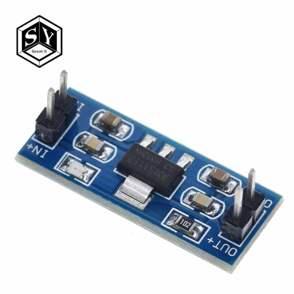 Модуль питания Great IT AMS1117 5 В (4 7 в) 1 шт. поворот на 3 понижающий блок для Arduino Raspberry
