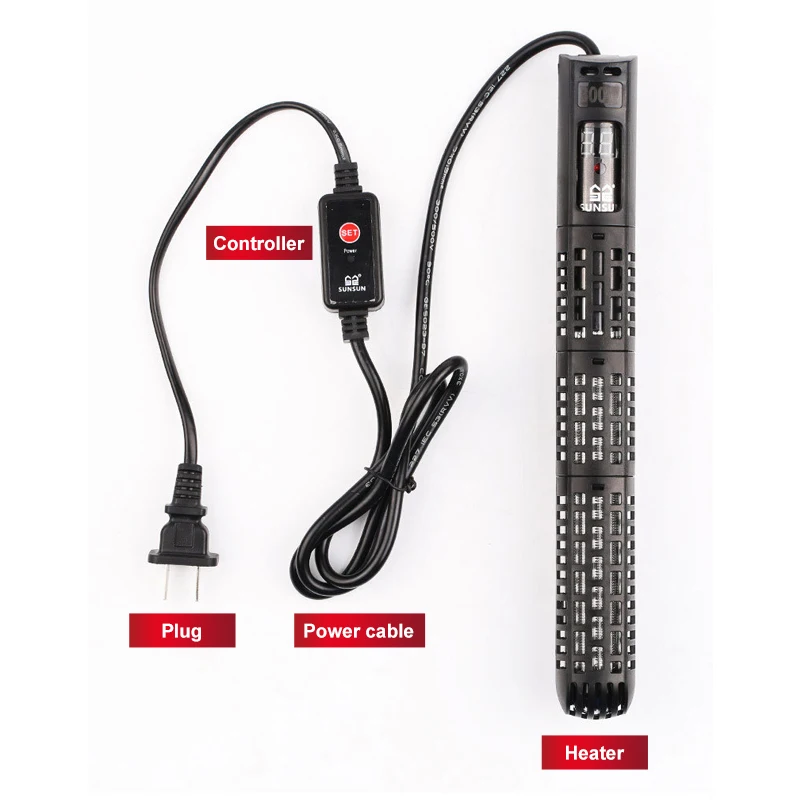 Aquarium Submersible Heater Fish Tank Quartz Glass LCD Display 220V Digital Heating Rod Constant Temperature Control 100W 200W aquarium heater