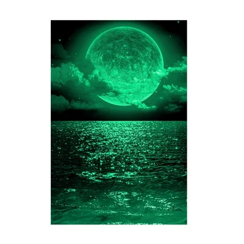 

3D Wall Stickers Luminous Moon Children's Room Living Room Bedroom Decoration Home Decoration Pvc Decals