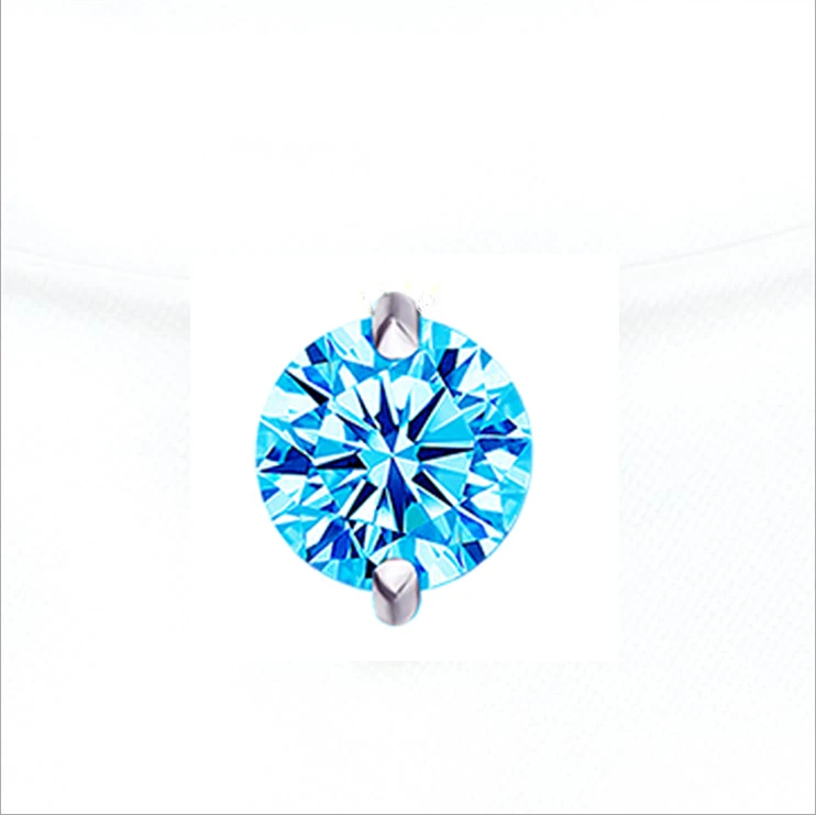 Трендовое женское прозрачное ожерелье с леской, серебряная невидимая цепочка, ожерелье для женщин, стразы, колье, ожерелье, модное ювелирное изделие - Окраска металла: 6MM Sky Blue