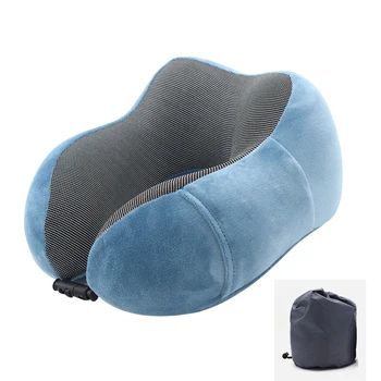 

New U Shaped Memory Foam Neck Pillows Soft Slow Rebound Space Travel Pillow Solid Neck Cervical Healthcare Bedding Drop Shipping