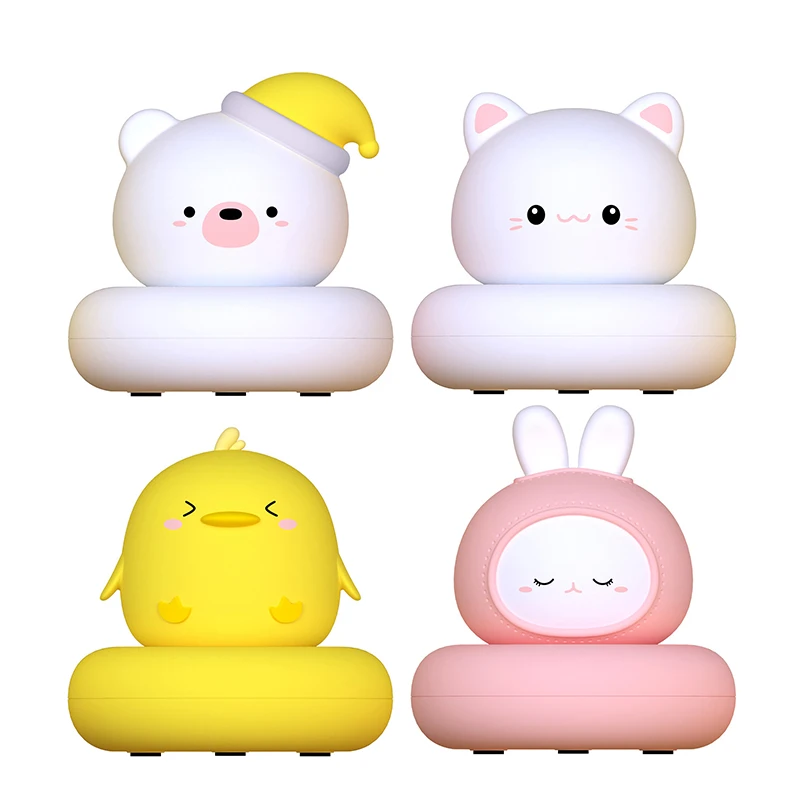 Cute LED Night Light Silicone Touch Sensor 7Colors Cat Night Lamp Kids Baby Bedroom Desktop Decor Ornaments LED Night Light Gift