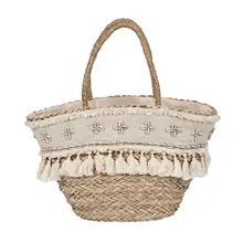 Богемная соломенная сумка, женские сумки ручной работы, пляжные сумки, дамские сумки с кисточками, сумки на плечо для девушек