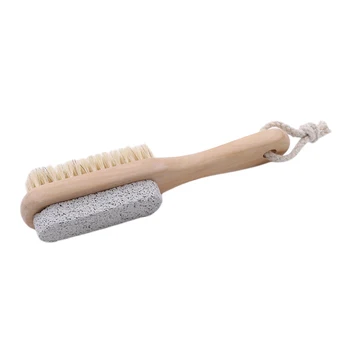 

1PC 2020 New Best Selling double-sided Pumice Artificial Hair multi-purpose Exfoliating Scrub Massage Brush
