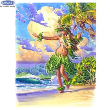 

diy 5d Square Round Diamond Painting seaside Hawaii Beach scenery Cross Stitch Full Drill Embroidery Rhinestone Diamond Mosaic