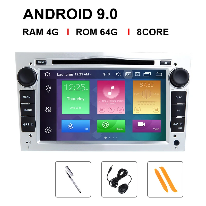 2 Din Android 9,0 автомобильный DVD мультимедийный плеер для Opel Astra H Vectra C Zafira b Corsa C D G Meriva Vivaro gps навигация радио4 ГБ - Цвет: 8 Core 64 ROM