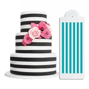 

Sugarcraft Stripe Cake Lace Stencil Cake Decorating Tools Cake Mold Wedding Cake Decoration Plastic Fondant Template Mold K370
