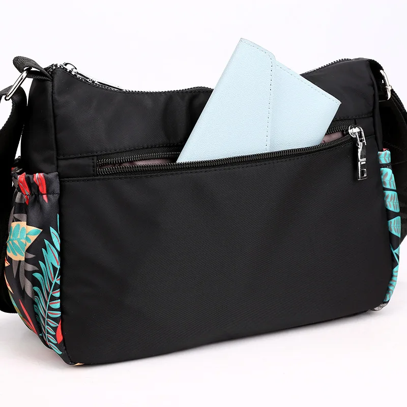

Baigou Fashion Ethnic-Style Printed WOMEN'S Bag New Style Versatile Nylon Shoulder Dumpling Bag Travel Oblique Bag