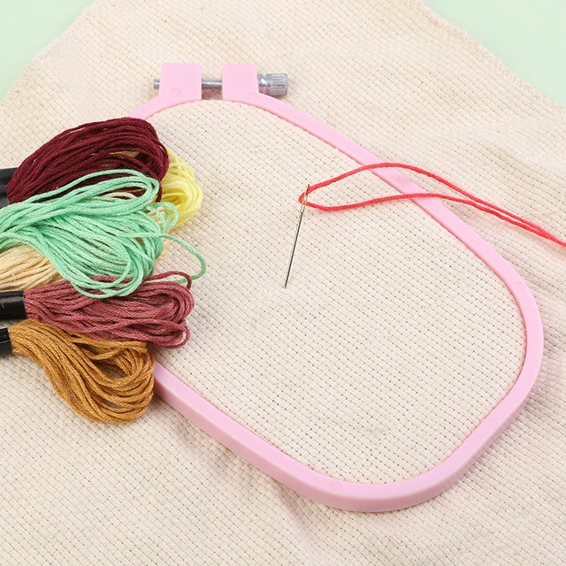 MIUSIE 1PC cerceau de broderie en plastique cadre de broderie cerceau d'anneau pour outil d'artisanat de couture cerceau de point de croix travaux d'artisanat de bricolage 6