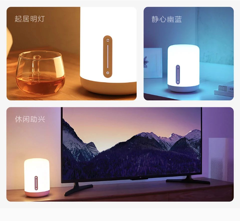 Xiaomi Mijia прикроватная лампа 2 умный настольный светодиодный ночник Bluetooth WiFi сенсорная панель управления mihome APP светодиодный светильник для Apple HomeKit Siri