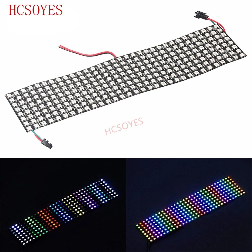 

16x16 8x32 8x8 led Pixels WS2812B Digital Flexible LED Panel Individually addressable Full Dream Color DC5V