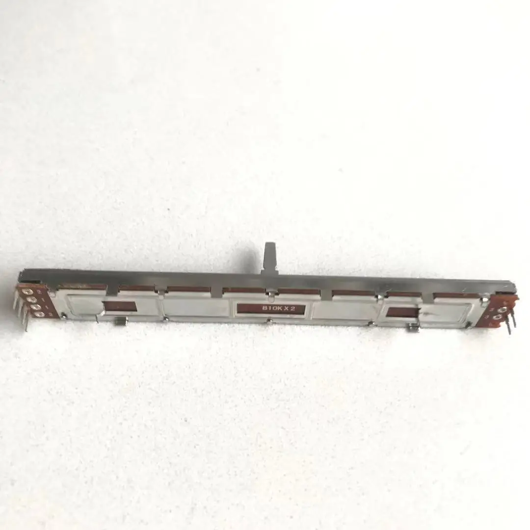 10pcs 128mm mixer fader B10K B10KX2 dual channel B103 straight sliding potentiometer total length 12.8 cm stroke 100mm