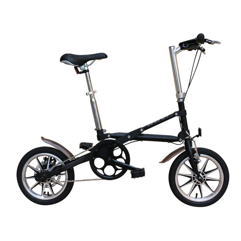 14 Inch Folding Bicycle Double Disc Brake Bikes Bicycle One Second