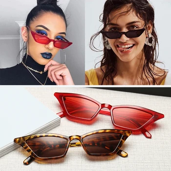 

Fashion Vintage Women Small Frame Cat Eye Sunglasses UV400 Sun Shades Glasses Street Eyewear Trending Sunglasses Wholesale