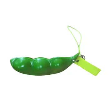 

OCDAY Mini Squishy Toy Soft Green Beans Pendants Anti Stress Ball Funny Squeeze Gadgets Keychain Extrusion Pea Bean Soybean