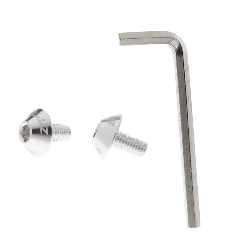 2pcs Aluminum Alloy Water Bottle Cage Bolts Bike Hex Socket Screws Accessories Lightweight Easy to Carry