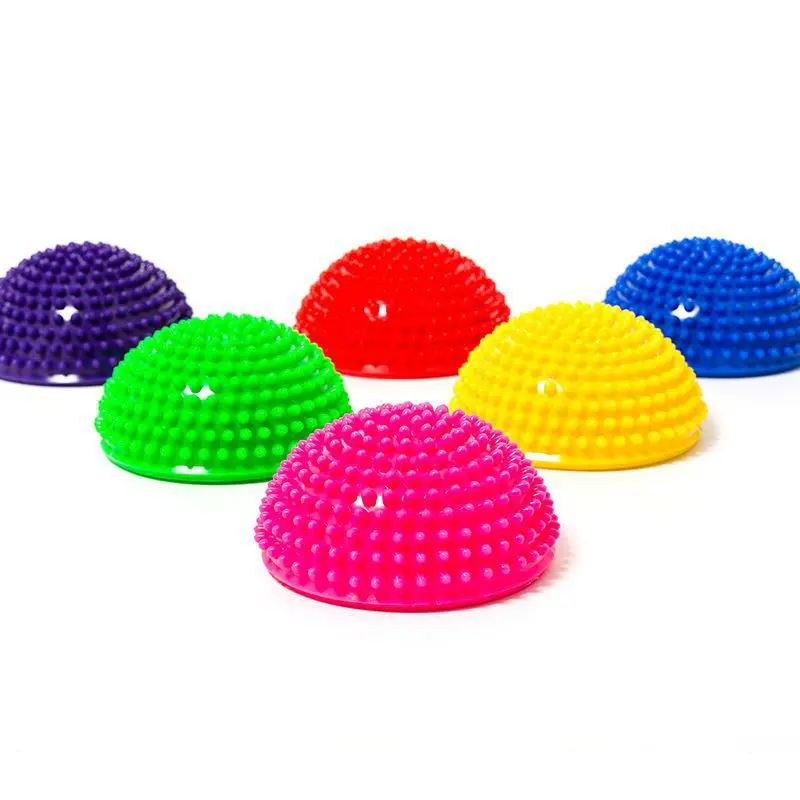 

Children Hemisphere Outdoor Sport Accessories Stepping Stones Spiky Massage Balance Ball Yoga Half Ball Sensory Integration Ball