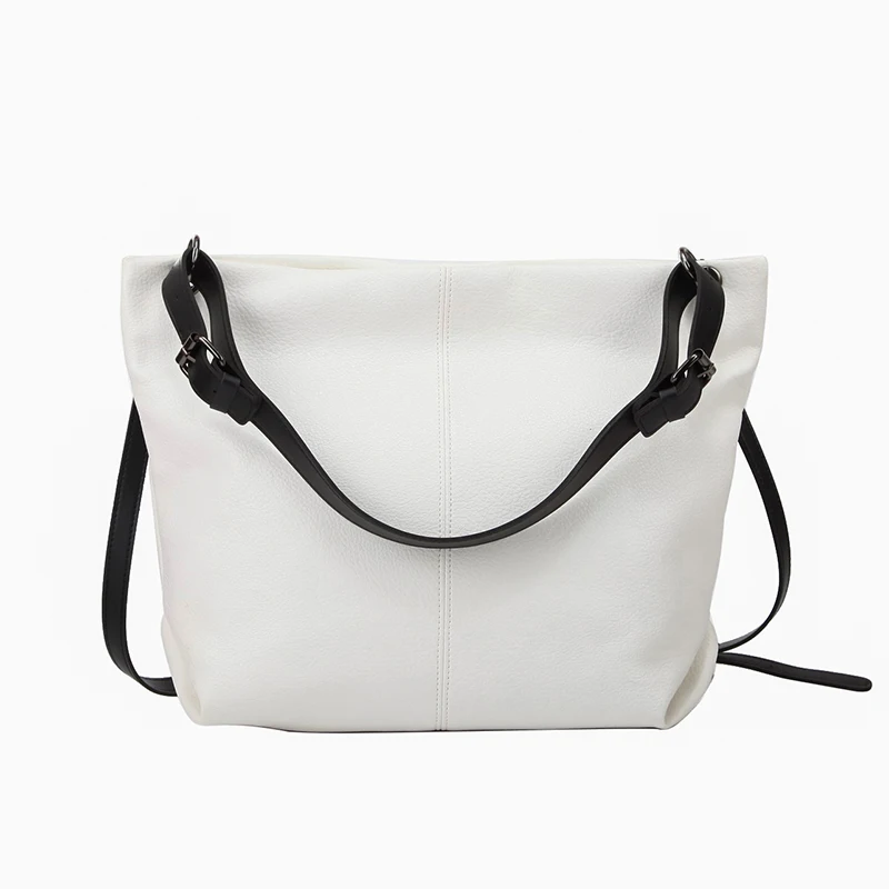 

2019 Luxury Leather Shoulder Bags Lady High Quality Solid Color Handbag Korean Style Women Large Capacity Simple Crossbody Bags
