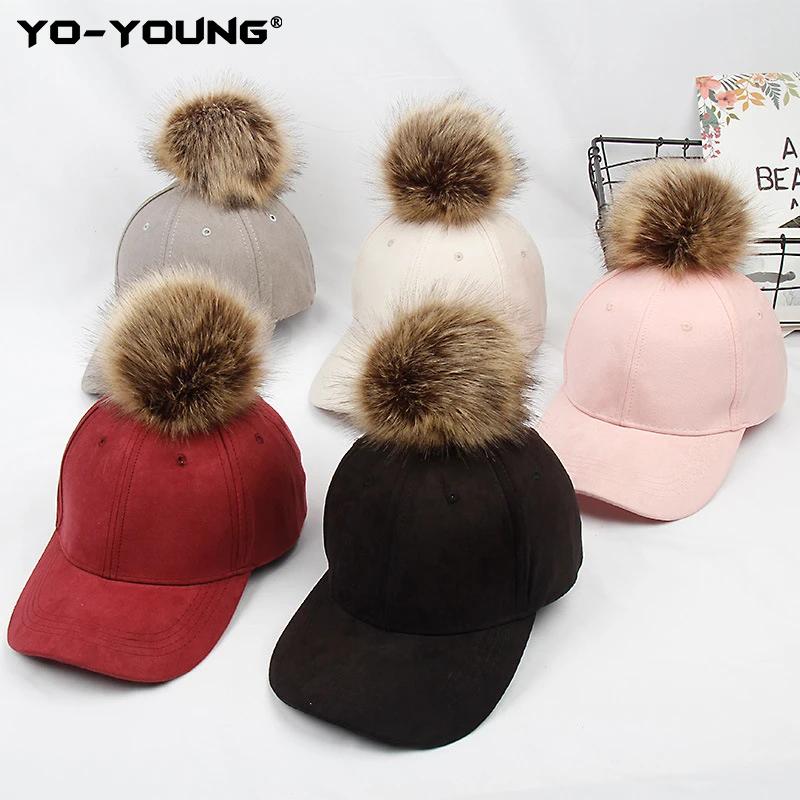 Yo-Young, бейсболка, женская, Snapback, хлопок, уличная, с помпоном, бейсбольная кепка, одноцветная, для спорта на открытом воздухе, кепка s, шляпы от солнца, регулируемая