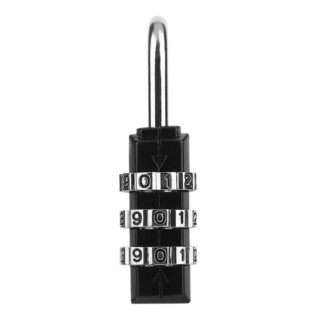 Mini Anti-theft Lock Zinc Alloy Security 3 Combination Multifunctional Code Lock Travel Suitcase Luggage Wardrobe Padlock