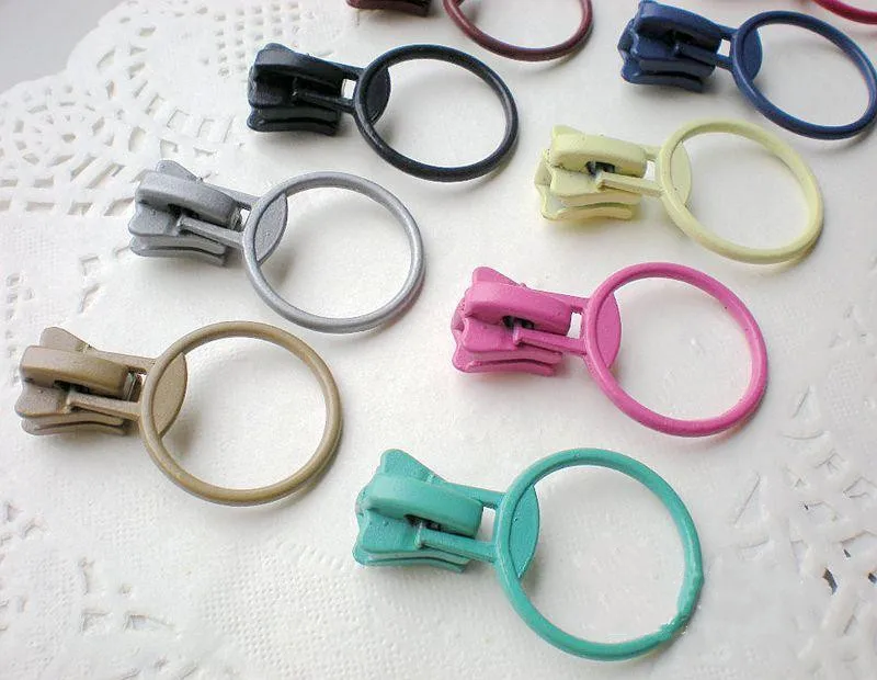 #5V resin zipper puller head ring zipper head 11 color optional DIY sewing home textiles Zipper accessories 20pcs/lot