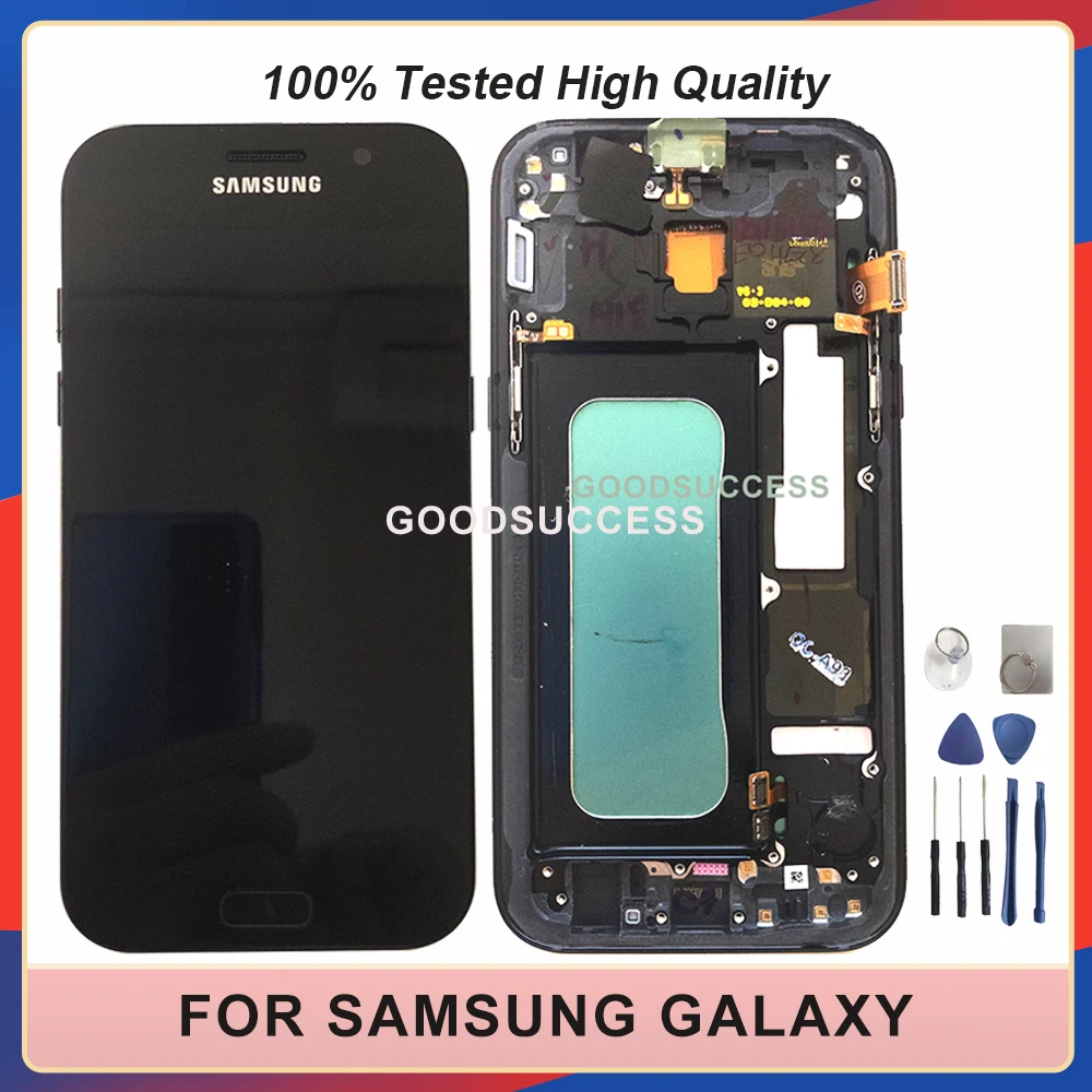 AMOLED для Samsung Galaxy A5 2017 A520 A520F A520M SM-A520F A520F/DS ЖК-дисплей сенсорный экран в сборе
