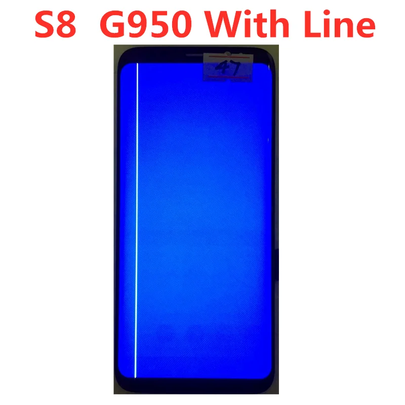 

100% Original AMOLED For Samsung Galaxy S8 G950A G950U G950F LCD Display Touch Screen Digitizer Assembly With Line