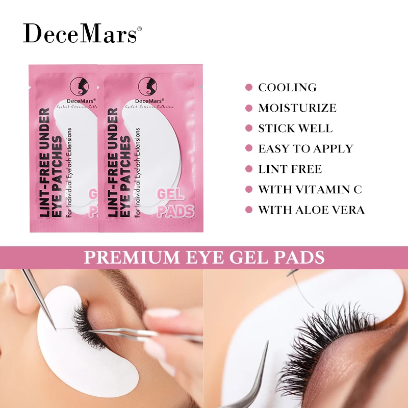 DeceMars Eye Patches for Eyelash Extension Use 50 Pairs/Pack eyelash patch eyelash pads eyelash patches eyelash accessories eyelash extension supplies